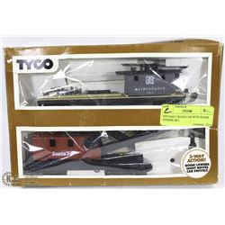 VINTAGE CRANE CAR WITH BOOM TENDER SET.