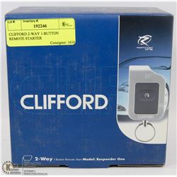 CLIFFORD 2 WAY 1 BUTTON REMOTE STARTER