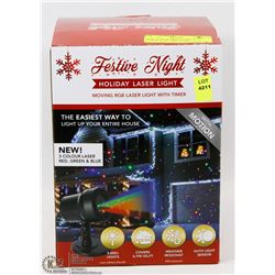 NEW 3 COLOR MOTION HOLIDAY LASER LIGHT, 9000 LIGHT