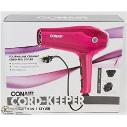 CONAIR CORD KEEPER TOURMALINE CERAMIC STYLER