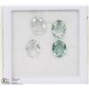 Image 1 : 4 NATURAL GREEN AMETHYST GEMSTONES