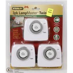 STANLEY 3PK LAMP MASTER TWIN 2 OUTLET POLARIZED