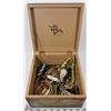 Image 1 : BROWN DECORATIVE STORAGE BOX FULL OF