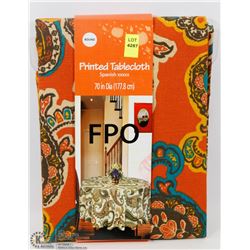 PRINTED ROUND TABLE CLOTH 70" DIAMETER