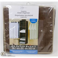 MAINSTAYS HANGING CLOSET ORGANIZERS WITH 5 SHELVES