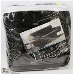 MAINSTAYS STRETCH LOVESEAT FURNITURE COVER BLACK