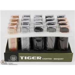 CASE OF 20 TIGER TORCH LIGHTERS