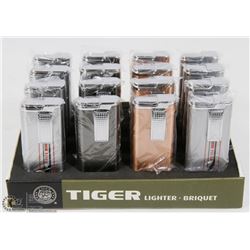 CASE OF 12 TIGER TORCH LIGHTERS