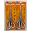 Image 1 : TWO FISKARS TITANIUM COATED BLADE SCISSORS