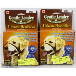 LOT OF TWO BLACK GENTLE LEADER HEAD COLLARS