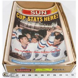 COLLECTION OF OILERS MILESTONES NEWSPAPERS