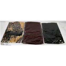LOT OF THREE WOMENS FASHION SCARVES