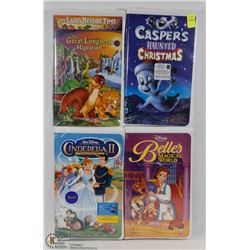 LOT OF FOUR SEALED DISNEY VHS MOVIES