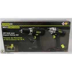 POWER IT 18V DRILL AND IMPACT DRIVER KIT