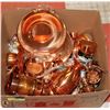 Image 1 : BOX OF SOLID COPPER COLLECTIBLES AND MORE.