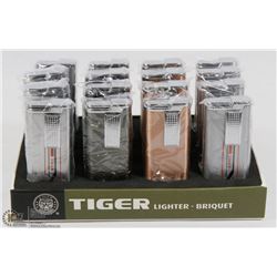 CASE OF 12 TIGER TORCH LIGHTERS