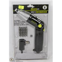 POWER IT 6PC 3.6V 1/4" SCREW DRIVER SET