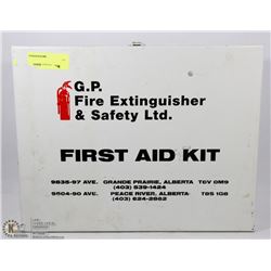 METAL WALL MOUNT FIRST AID KIT WITH CONTENTS