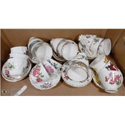 20 CUP & SAUCER SETS INCL ROYAL ALBERT, QUEEN