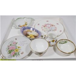 FLAT W/ ROYAL ALBERT CUP, ROYAL DOULTON COLLECTOR