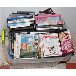 TOTE BIN OF MISC DVD'S