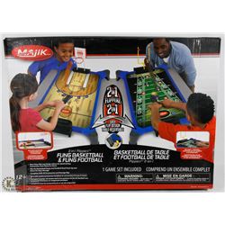 2 IN 1 FLIPPERZ BASKETBALL AND FOOTBALL PLAY SET