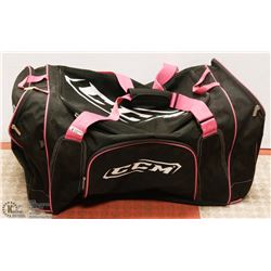FULL SIZE CCM HOCKEY BAG - BLACK & PINK -