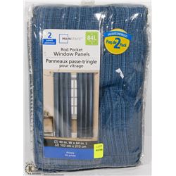 MAINSTAYS 84"L ROD POCKET WINDOW PANEL