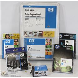 FLAT OF ASSORTED PRINTER INK CARTRIDGES