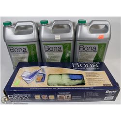 THREE 3.79L JUGS OF BONA PROFESSIONAL STONE, TILE,