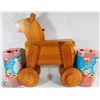Image 1 : VINTAGE WOODEN HANDMADE HORSE