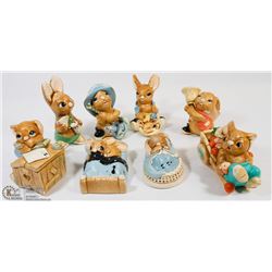 LOT OF 8 PENDELFIN RABBITS WHOPPER