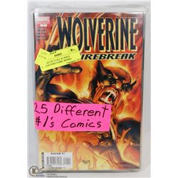 BUNDLE OF 25 ALL #1 ISSUE COLLECTORS COMIC BOOKS.