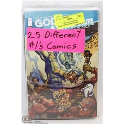 BUNDLE OF 25 ALL #1 ISSUE COLLECTORS COMIC BOOKS.