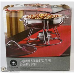 HOMETRENDS 3 QUART STAINLESS STEEL CHAFING DISH