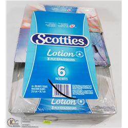 6 BOXES OF SCOTTIES 3 PLY TISSUES