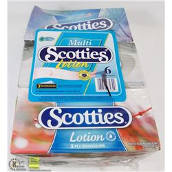 6 BOXES OF SCOTTIES 3 PLY TISSUES