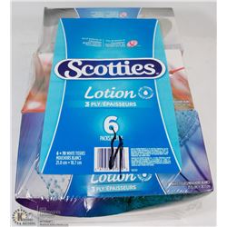 6 BOXES OF SCOTTIES 3 PLY TISSUES