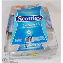 6 BOXES OF SCOTTIES 3 PLY TISSUES