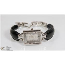NEW 'CHRISSI' QUARTZ WATCH WITH LEATHER/STEEL BAND