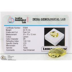 #60-LEMON TOPAZ GEMSTONE 28.75CT