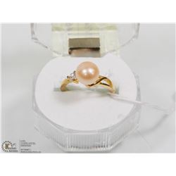 #75-FRESH WATER PEARL PINK RING