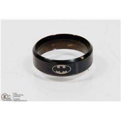 BATMAN  BLACK STEEL LOGO RING SIZE 11