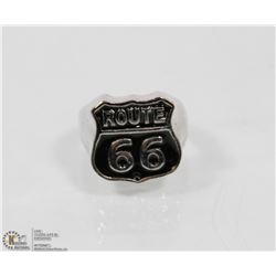 STAINLESS STEEL RING MENS ROUTE 66