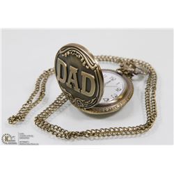 BRONZE RELIEF DAD POCKET WATCH