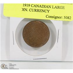 1919 CANADIAN LARGE PENNY COIN. CURRENCY