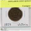 Image 1 : CANADA 1859 LARGE CENT QUEEN VICTORIA.