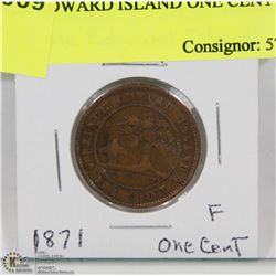 PRINCE EDWARD ISLAND ONE CENT 1871.
