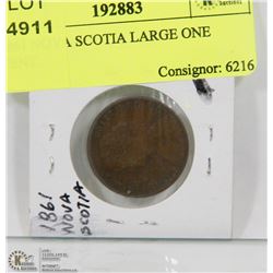 1861 NOVA SCOTIA LARGE ONE CENT.
