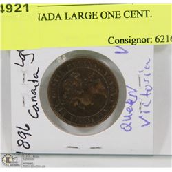1896 CANADA LARGE ONE CENT.